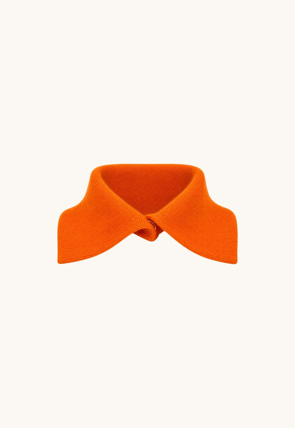 Nana Collo Nuage sculptural cashmere and mulberry silk statement collar in orange by Antonia Zander
